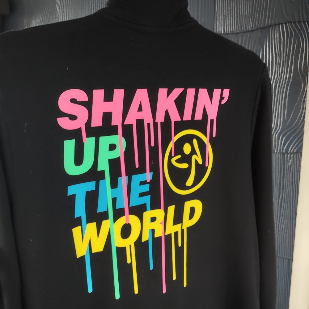 Zumba Instructor Jacket, front pockets zipper front. Size Marvelous Medium